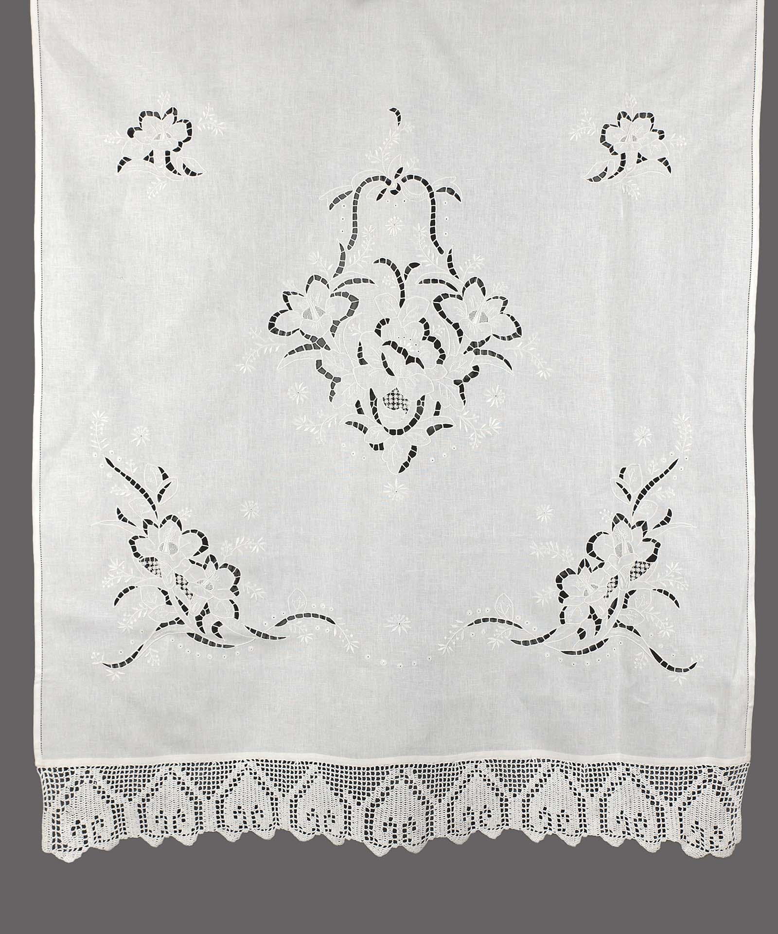 662leyko-2 κουρτίνα 662 (120cm x 250cm) λευκό με τούνελ SilkFashion - Image 1