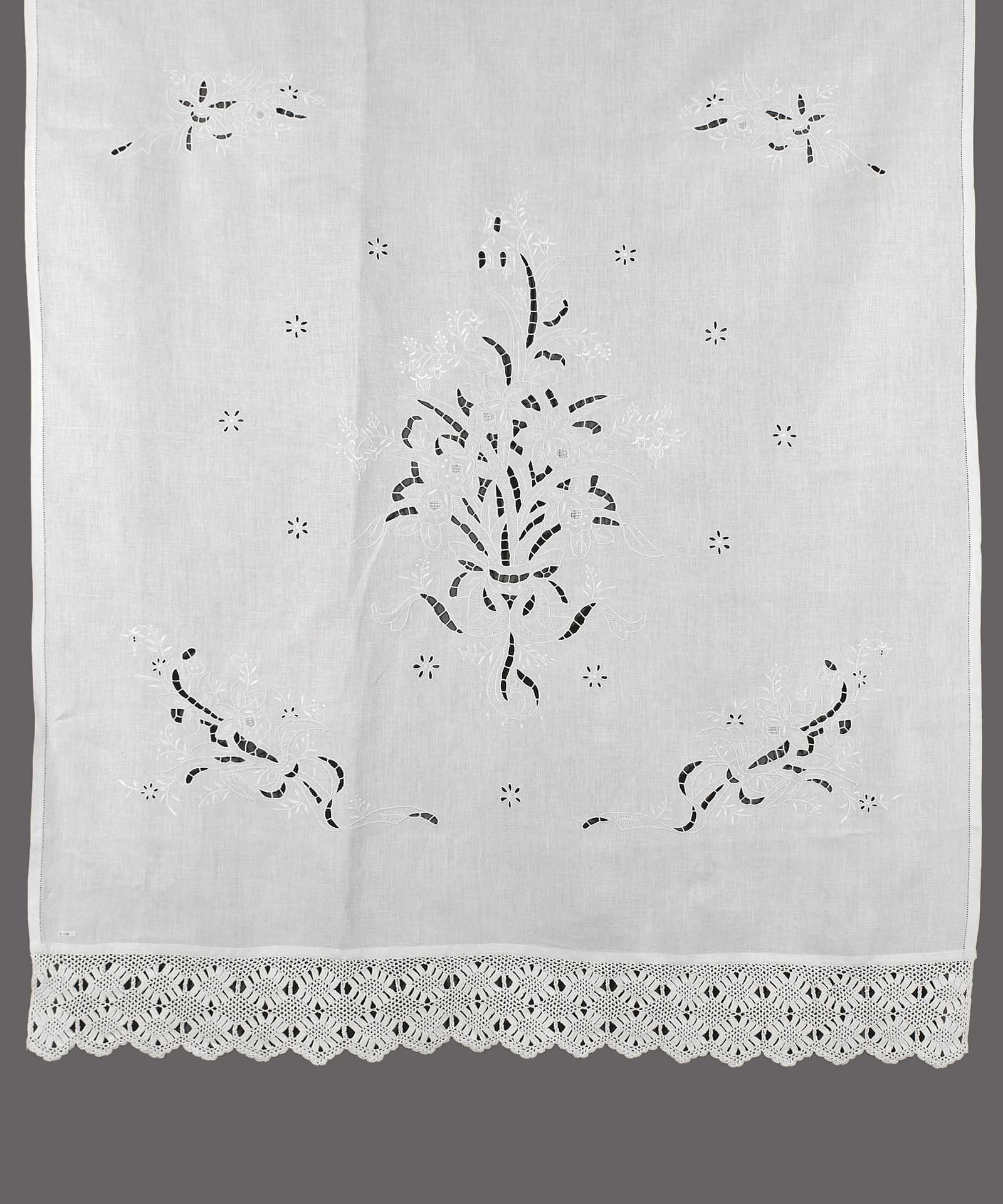 664leyko-2 κουρτίνα 664 (120cm x 250cm) λευκό με τούνελ SilkFashion - Image 1