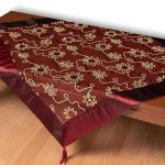 Τούλινο καρέ 7180 (85cm x 85cm) μπορντώ SilkFashion