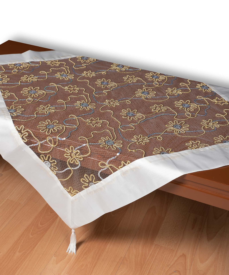 67180ivory1-1 Τούλινο καρέ 7180 (85cm x 85cm) λευκό SilkFashion - Image 1