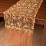 Τούλινη καρέ τραβέρσα 7180 (50cm x 200cm) πορτοκαλί SilkFashion
