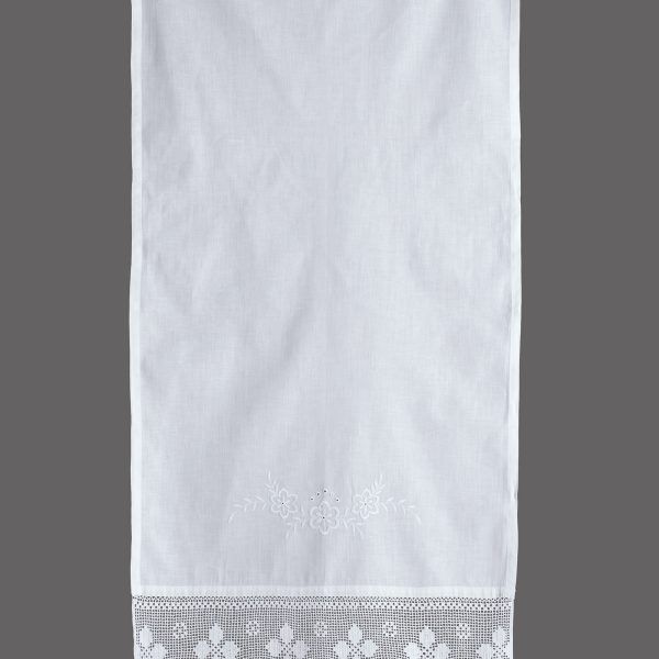 κουρτίνα 6752 (200cm x 50cm) λευκό με τούνελ SilkFashion