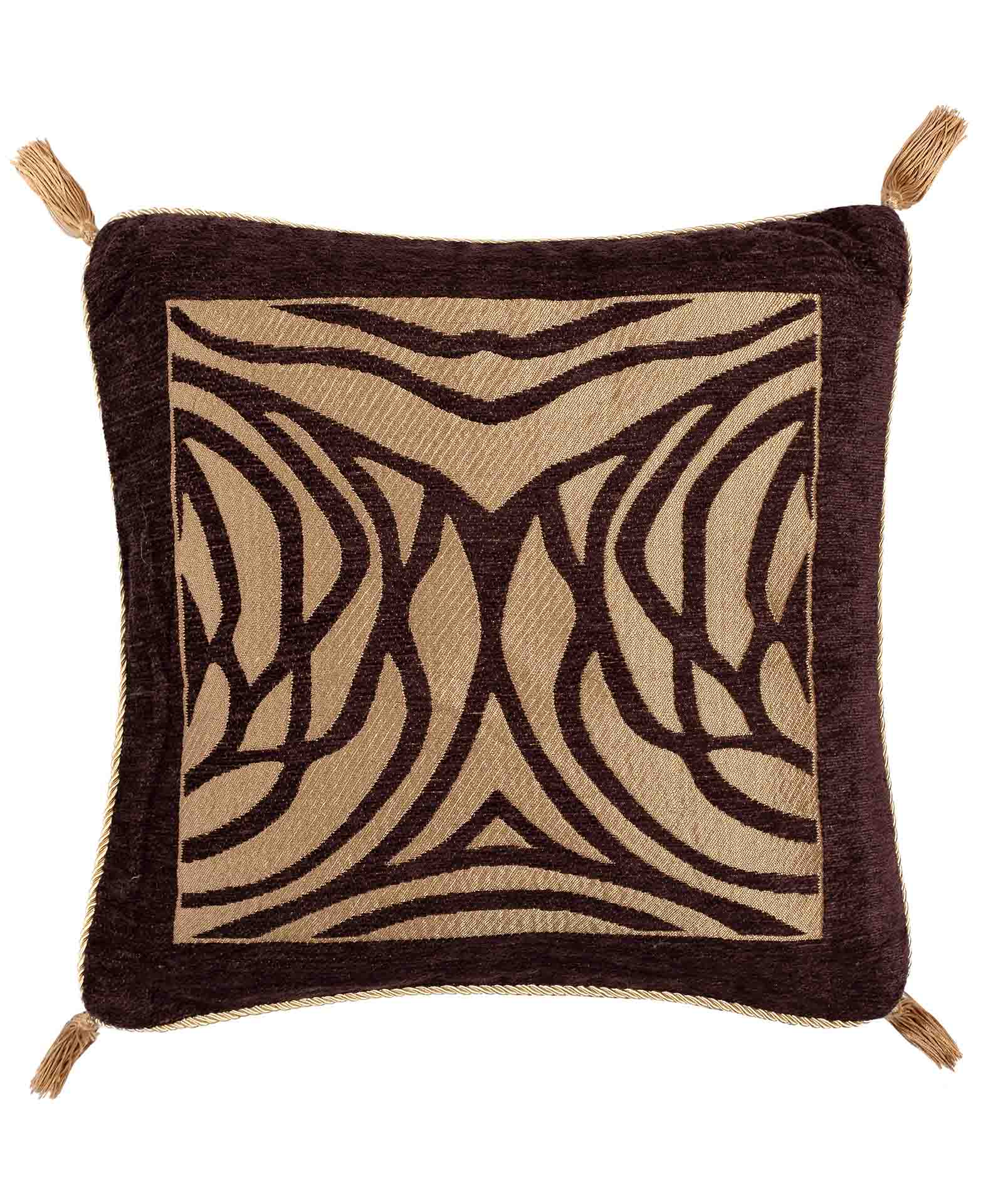 6926kafe-1 ΜΑΞΙΛΑΡΟΘΗΚΗ 6926 (45cm x 45cm) καφέ SilkFashion - Image 1