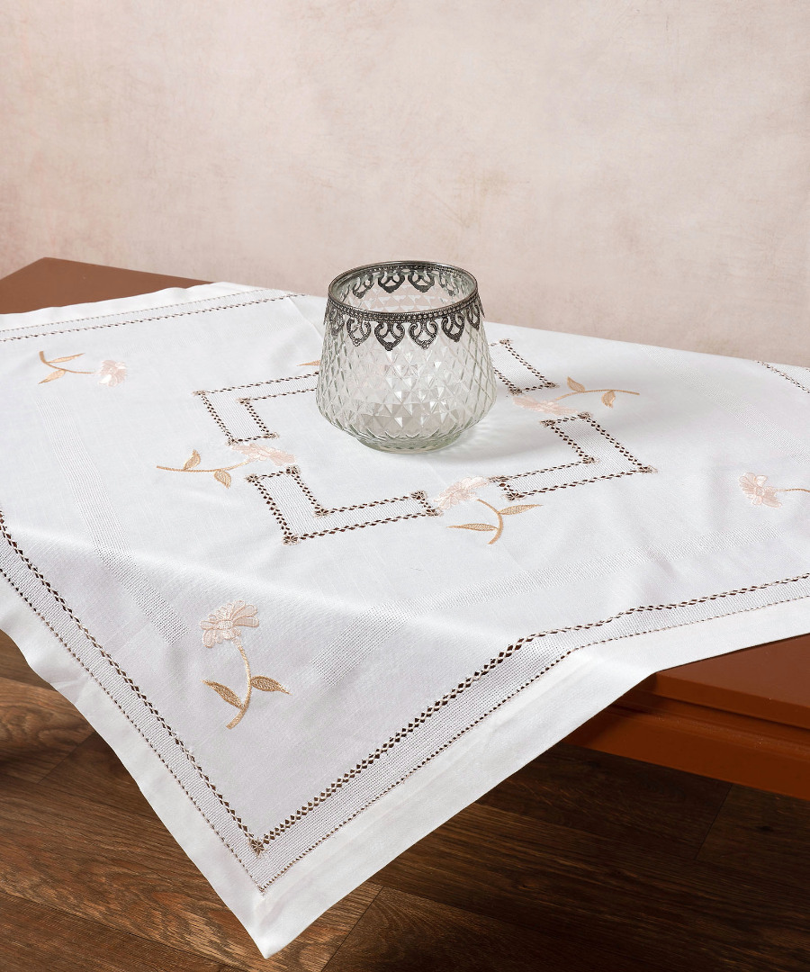 698mhxanhs Καρέ MD0698 (85cm x 85cm) ivory SilkFashion - Image 1