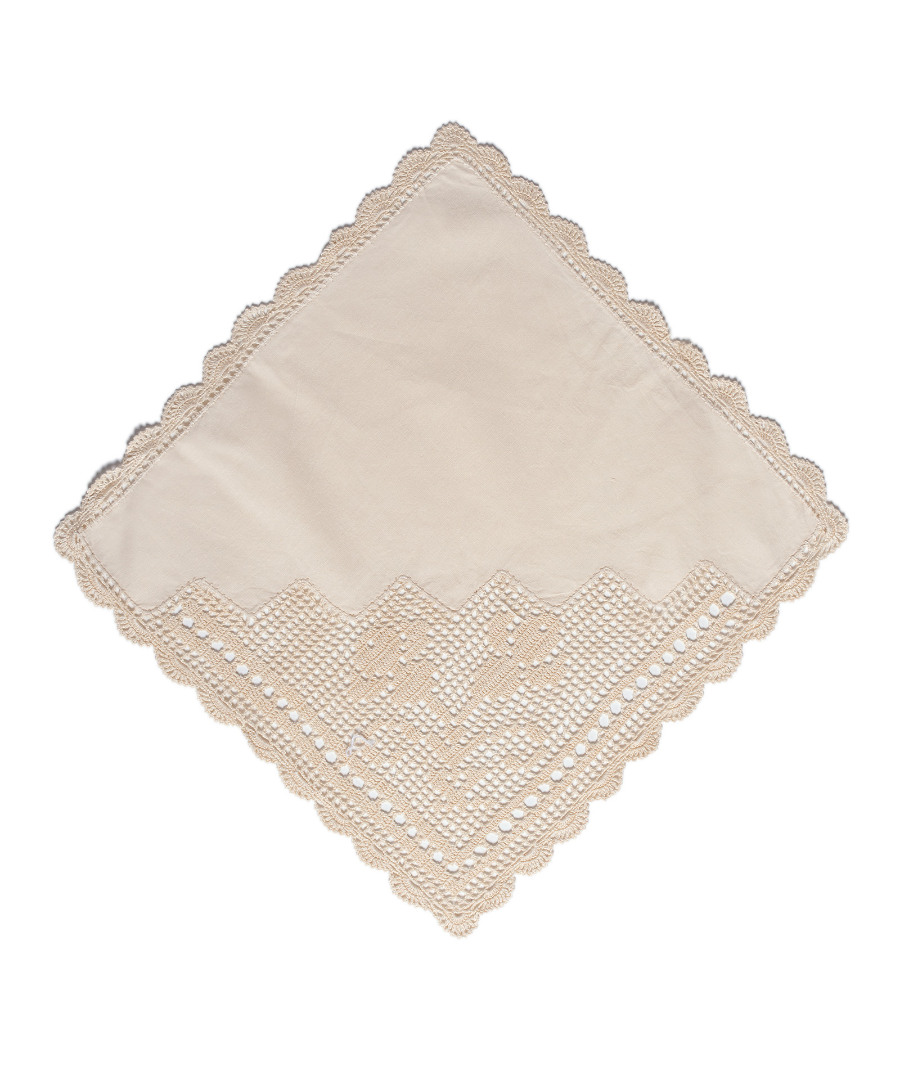 7021mpez Πετσετάκια γωνίες 12 τεμάχια (33cm x 33cm) 7021 μπέζ SilkFashion - Image 1