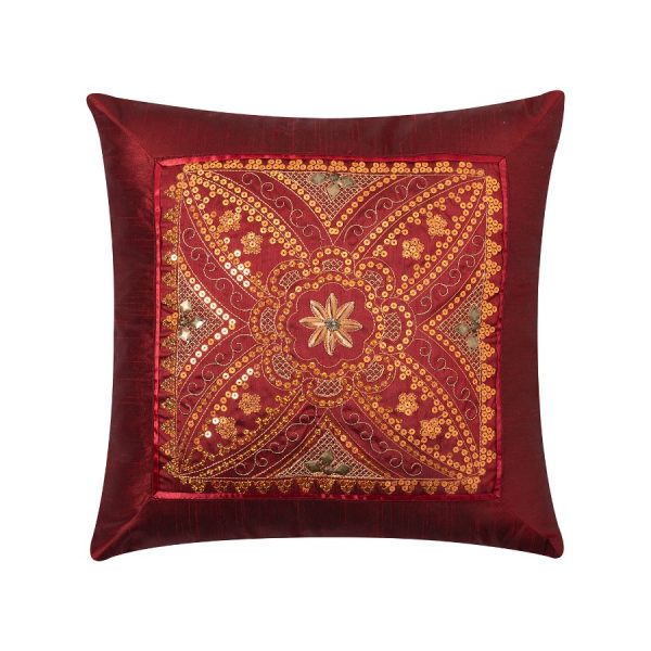 Μαξιλαροθήκη (40cm x 40cm) 703 ΧΝ-30 Μπορντώ SilkFashion