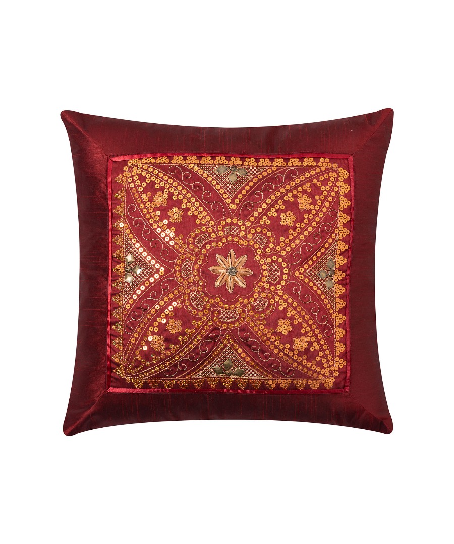 703xn-30bornto-2 Μαξιλαροθήκη (40cm x 40cm) 703 ΧΝ-30 Μπορντώ SilkFashion - Image 1