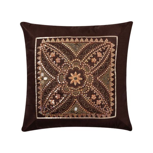 Μαξιλαροθήκη (40cm x 40cm) 703 ΧΝ-30 Καφέ SilkFashion