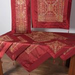 Σετ 7 τεμαχίων (85cm x 85cm, 40cm x 110cm, 130cm x 130cm, 2x45cm x 45cm, 2x55cm x 55cm) 703 ΧΝ-48 Μπορντώ SilkFashion