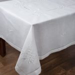 Τραπεζομάντηλο 7116 (170cm x 210cm) λευκό SilkFashion