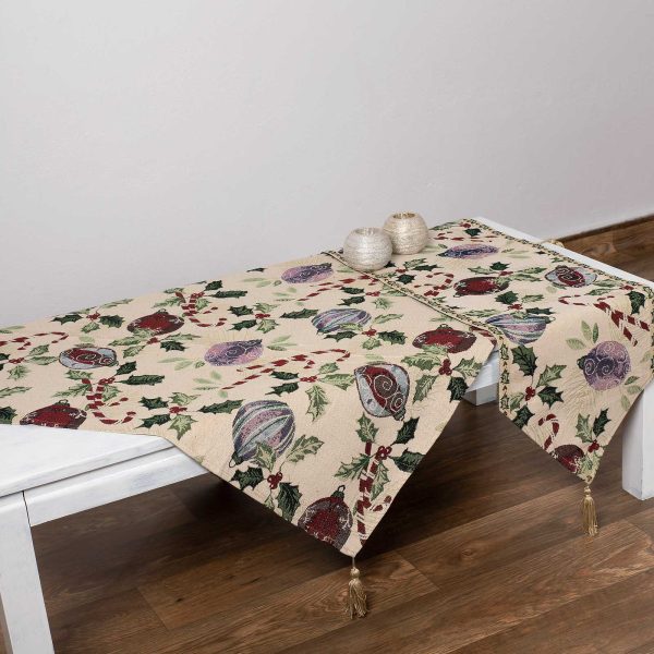 χριστουγεννιάτικο τραπεζοκαρέ  (135cm x 135cm) 718 SilkFashion