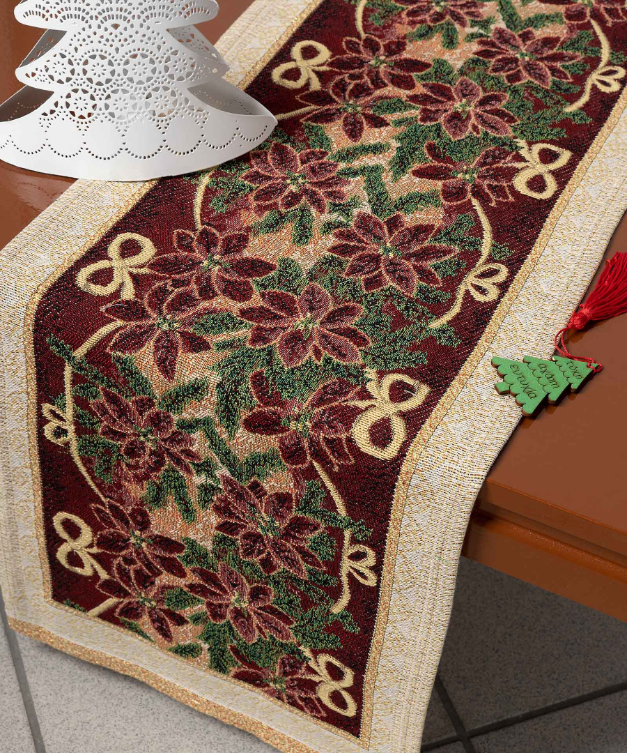 719 χριστουγεννιάτικη τραβέρσα (33cm x 170cm) 719 SilkFashion - Image 1