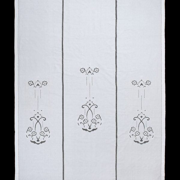 κουρτίνα 723 (210cm x 300cm) λευκή με τούνελ SilkFashion