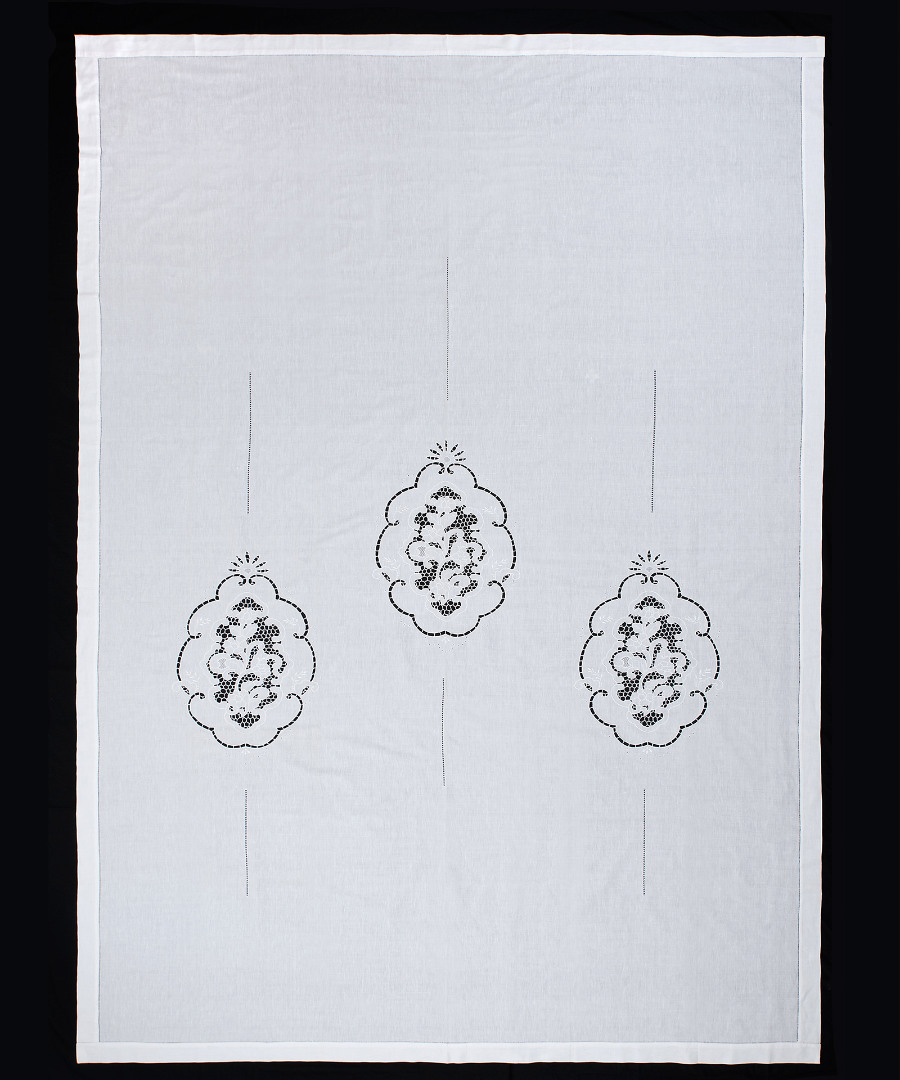 727 κουρτίνα 727 (210cm x 300cm) λευκή με τούνελ SilkFashion - Image 1