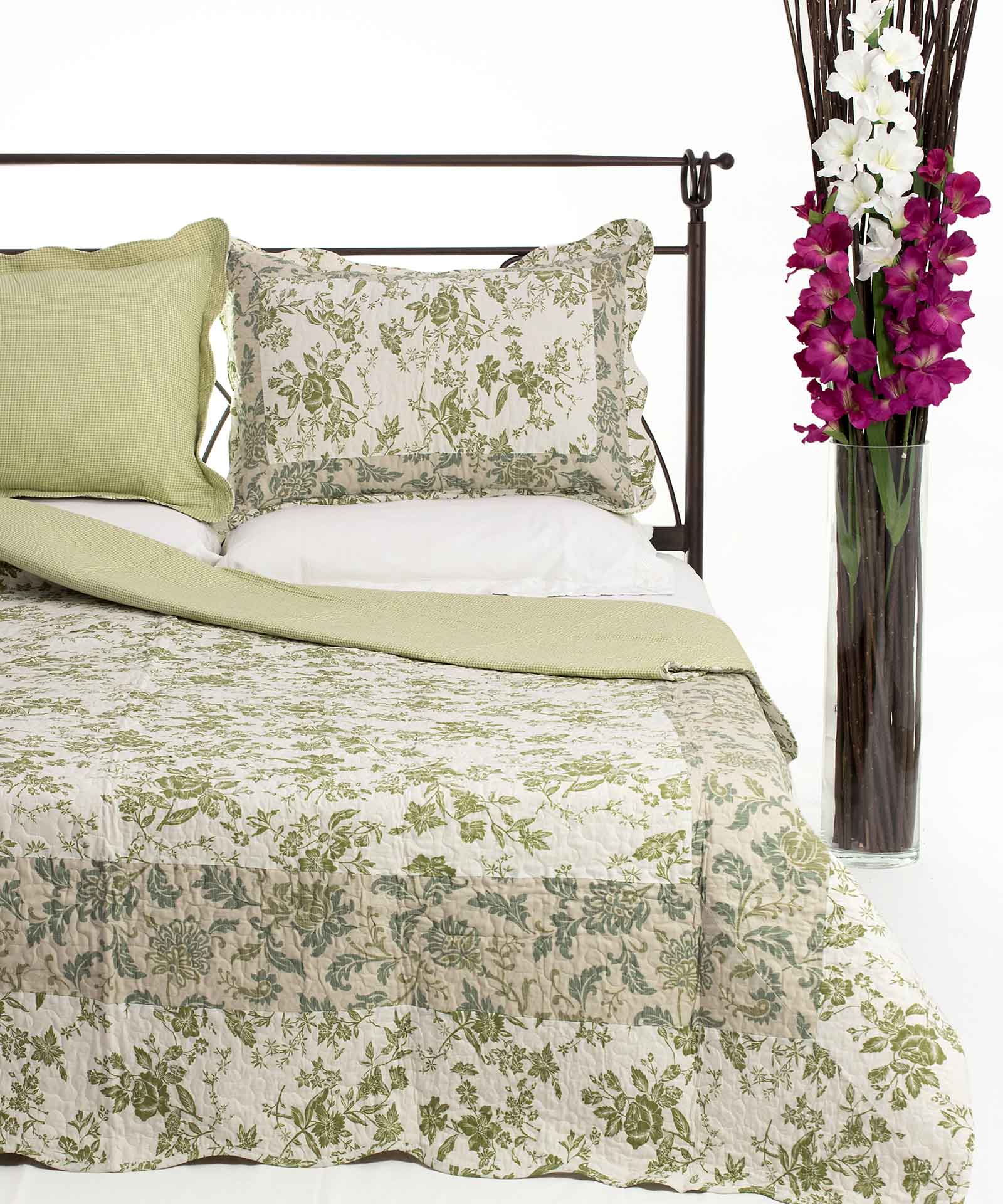 7378-5a ΚΟΥΒΕΡΛΙ σετ (160cm x 220cm + 1 x 50cm x 70cm) 7378-5 SilkFashion - Image 1