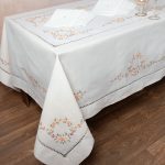 Χειροποίητο Τραπεζομάντηλο 7421 (170cm x 350cm) Ivory SilkFashion