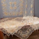 Σετ 7 τεμαχίων (85cm x 85cm, 40cm x 110cm, 130cm x 130cm, 2x38cm x 38cm, 2x55cm x 55cm) 7707 Χρυσό SilkFashion