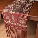 Σατέν τραβέρσα 7710 (50cm x 210cm) μπορντώ SilkFashion