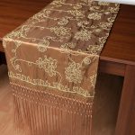 Σατέν τραβέρσα 7710 (50cm x 210cm) λαδί SilkFashion