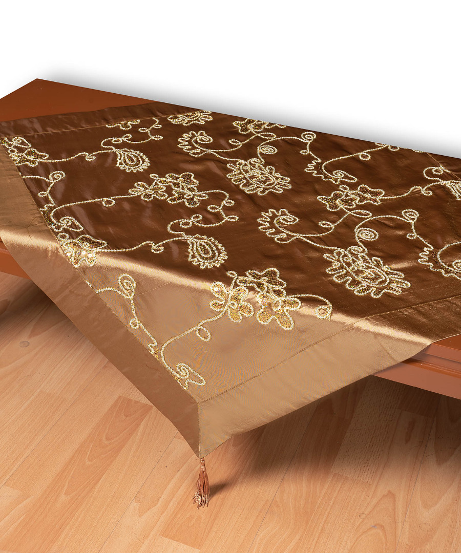 7710ladi1-1 Σατέν καρέ 7710 (80cm x 80cm) λαδί SilkFashion - Image 1