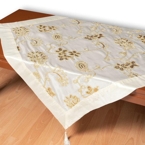 Σατέν καρέ 7710 (80cm x 80cm) ivory SilkFashion
