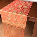 Σατέν τραβέρσα 7710 (50cm x 210cm) πορτοκαλί SilkFashion