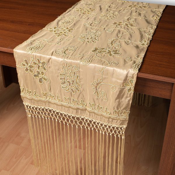 Σατέν τραβέρσα 7710 (50cm x 210cm) χρυσό SilkFashion