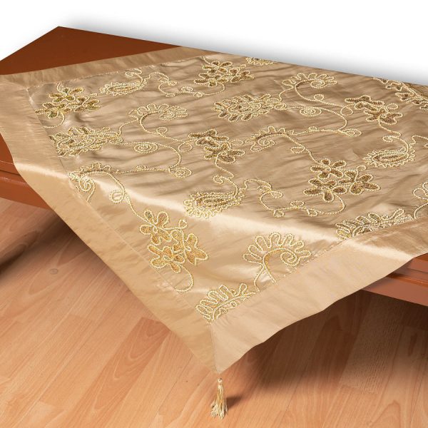 Σατέν καρέ 7710 (80cm x 80cm) χρυσό SilkFashion