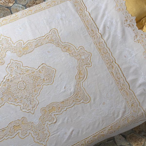 Χειροποίητη λινή κουβέρτα 779 (245cm x 280cm) SilkFashion