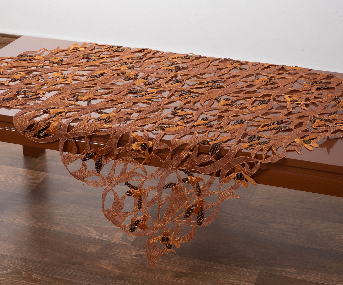 7824kafe-2-1 Τραπεζοκαρέ (130cm x 130cm) 7824 Καφέ SilkFashion - Image 1