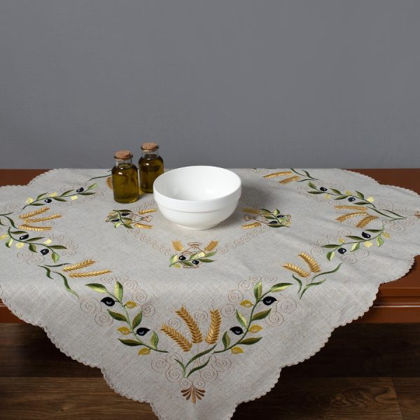 Καρέ 8014 (85cm x 85cm) Κίτρινο SilkFashion