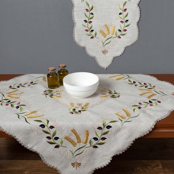 Τραπεζοκαρέ 8014 (135cm x 135cm) Κόκκινο SilkFashion