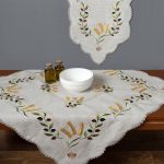 Καρέ 8014 (85cm x 85cm) κόκκινο SilkFashion