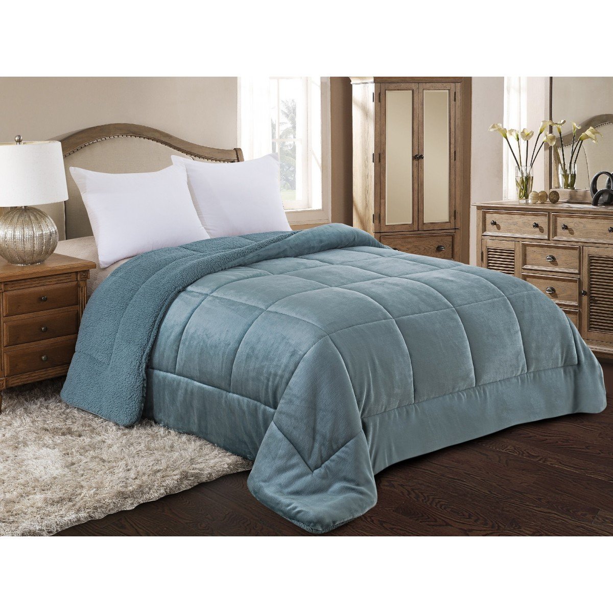 805_verde_2025-1200x1200 ΚΟΥΒΕΡΤΟΠΑΠΛΩΜΑ ΗΜΙΔΙΠΛΟ 180X240 ADAM HOME (805) VERDE - Image 1