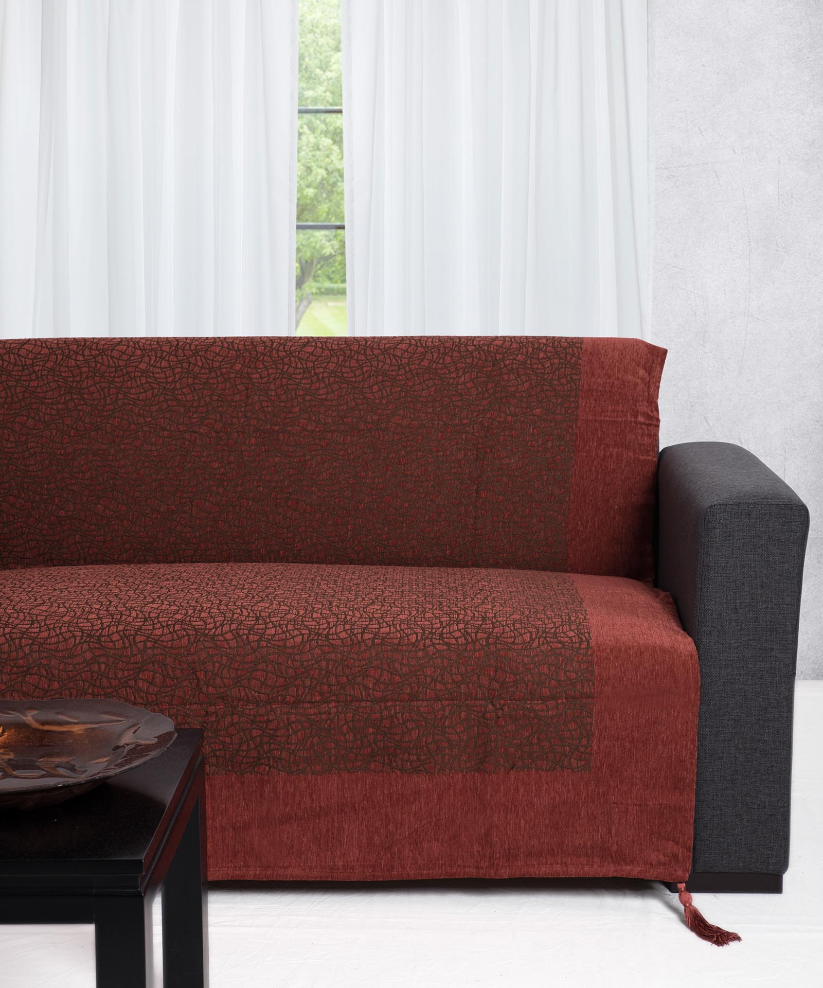 8091keramidi ΡΙΧΤΑΡΙΑ 8091 (180cm x 180cm / 180cm x 250cm / 180cm x 300cm) κεραμιδί SilkFashion - Image 1