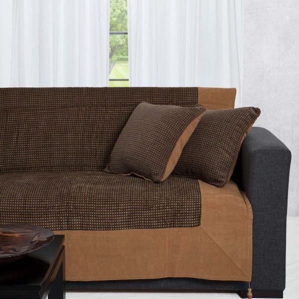 ΡΙΧΤΑΡΙΑ 809 (180cm x 180cm / 180cm x 250cm / 180cm x 300cm) καφέ SilkFashion