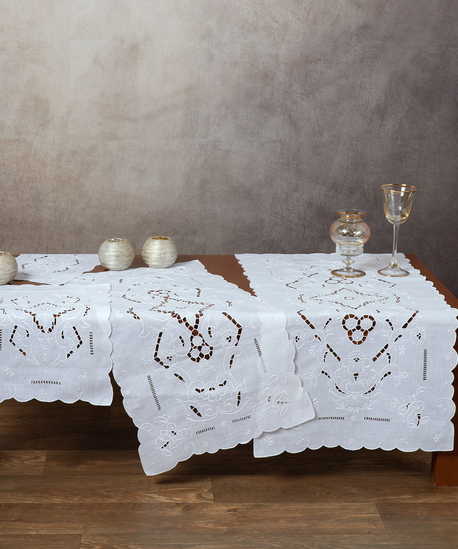 8120 Χειροποίητο σετ 6 τεμαχίων 8120 (40cm x 90cm/35cm x 76cm/30cm x 45cm x 2/35cm x 35cm x 2) SilkFashion - Image 1