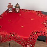 χριστουγεννιάτικο τραπεζοκαρέ (140cm x 140cm)  8213 star SilkFashion