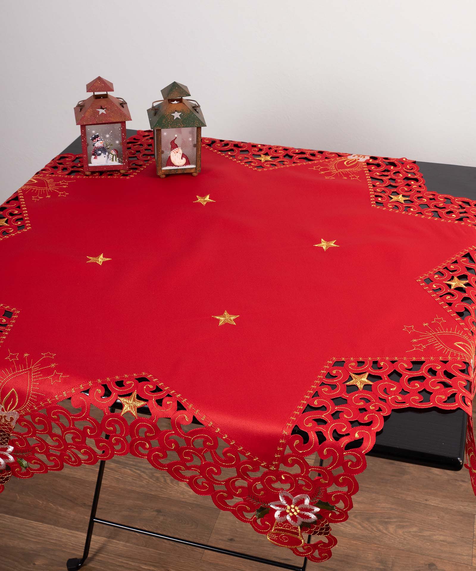 8213star-5 χριστουγεννιάτικο τραπεζοκαρέ (140cm x 140cm) 8213 star SilkFashion - Image 1