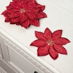 Χριστουγεννιάτικα σουβέρ δωδεκάδα 8240 (12cm) κόκκινο SilkFashion