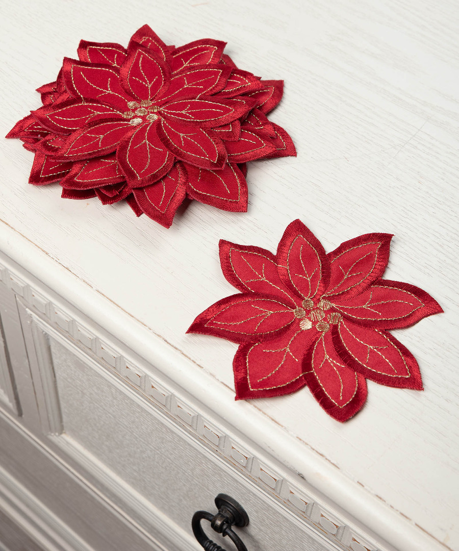 8240kokkino Χριστουγεννιάτικα σουβέρ δωδεκάδα 8240 (12cm) κόκκινο SilkFashion - Image 1