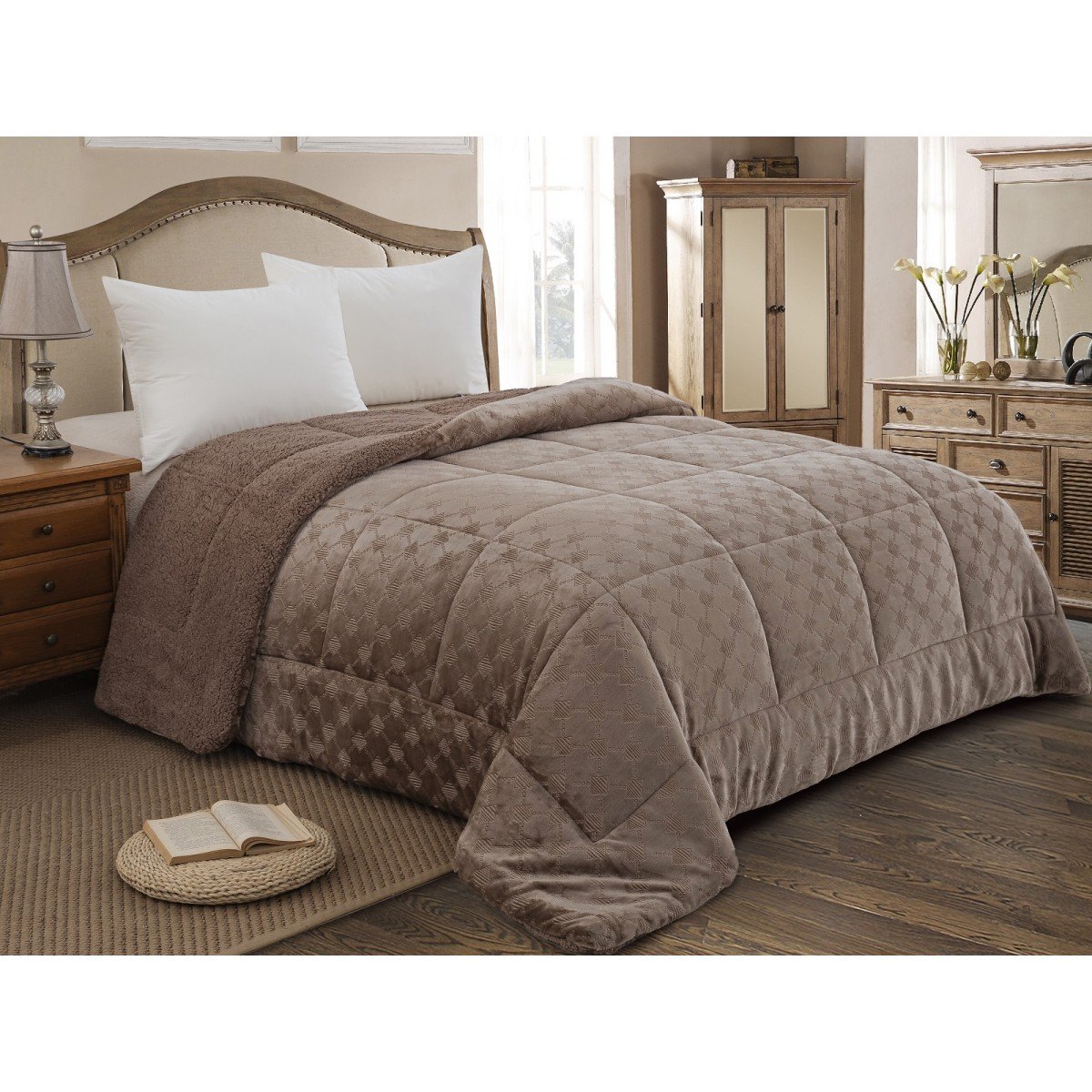 825_BROWN_1200-1200x1200 ΚΟΥΒΕΡΤΟΠΑΠΛΩΜΑ ΥΠΕΡΔΙΠΛΟ 220X240 ADAM HOME (825) BROWN - Image 1