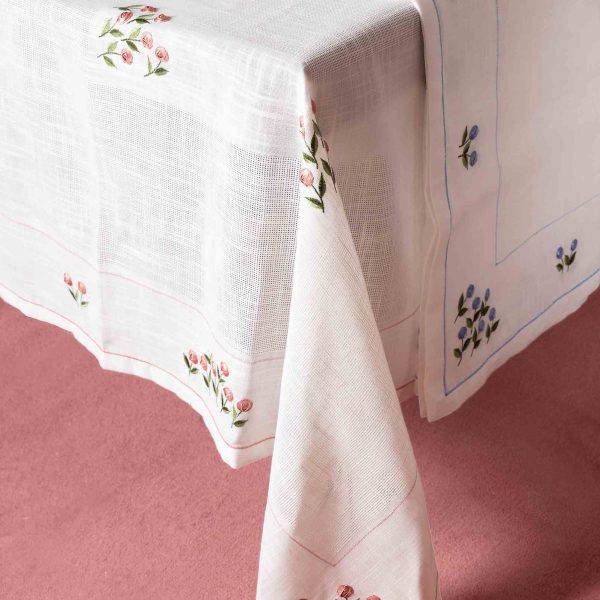 τραπεζομάντηλα (140cm x 180cm) 858 σιέλ SilkFashion