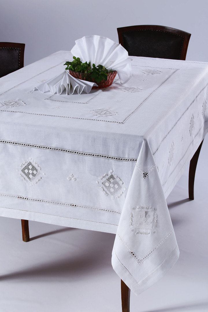 8702-6 Χειροποίητο σετ 8702 (7 τεμαχίων) λευκό SilkFashion - Image 1