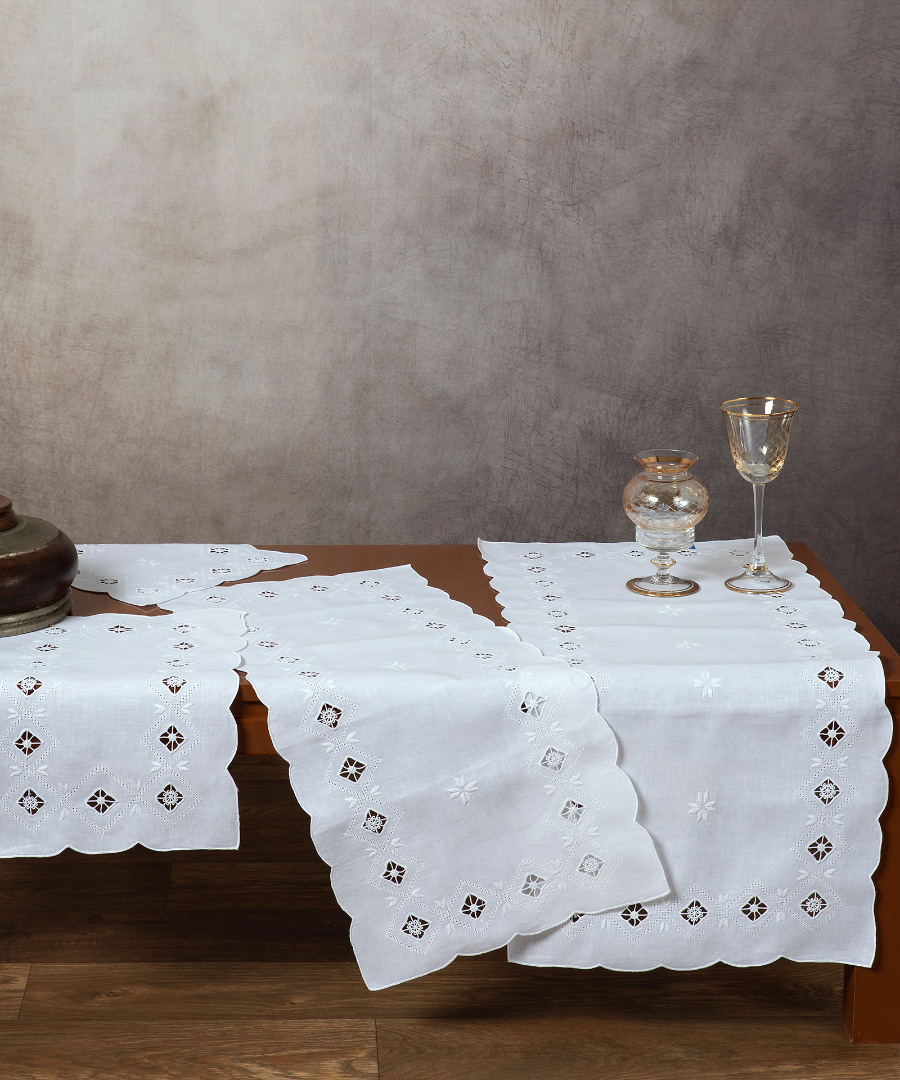 882 Χειροποίητο σετ 6 τεμαχίων 882 (40cm x 90cm/35cm x 76cm/30cm x 45cm x 2/35cm x 35cm x 2) SilkFashion - Image 1