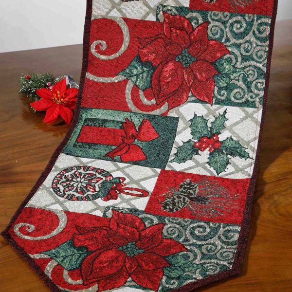 χριστουγεννιάτικη τραβέρσα (35cm x 170cm ) 9001 SilkFashion