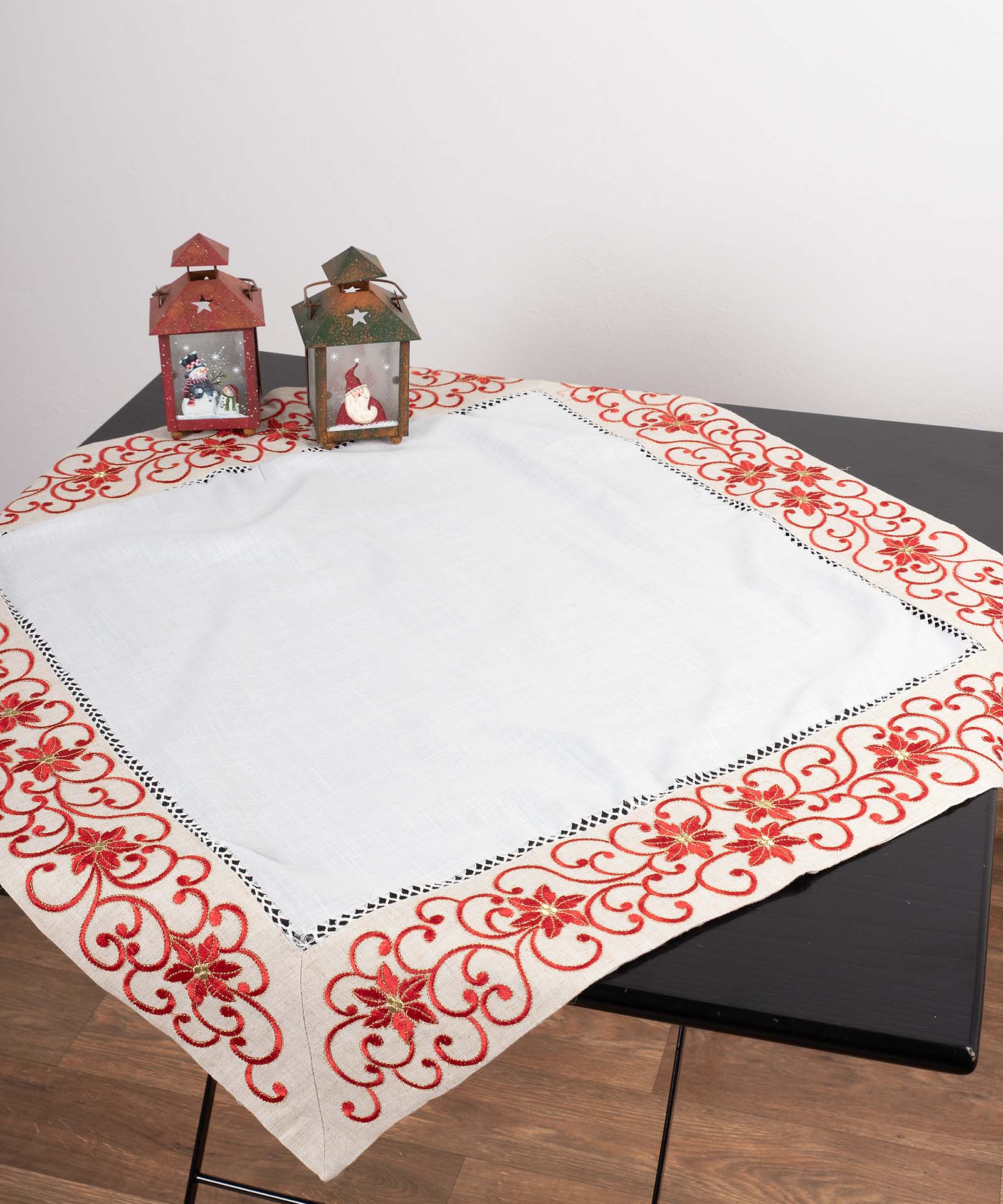 9016ammou-1 χριστουγεννιάτικο τραπεζομάντηλο (160cm x 220cm) 9016 άμμου SilkFashion - Image 1