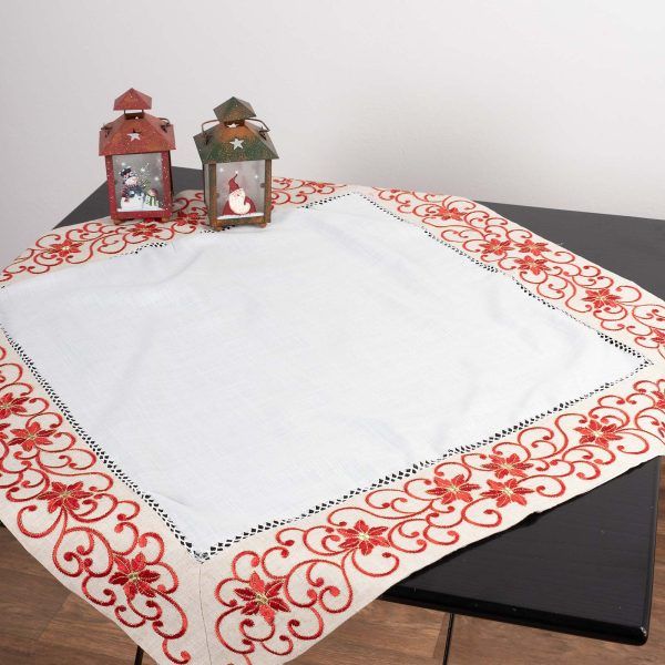χριστουγεννιάτικο τραπεζομάντηλο ( 160cm x 270cm) 9016 άμμου SilkFashion