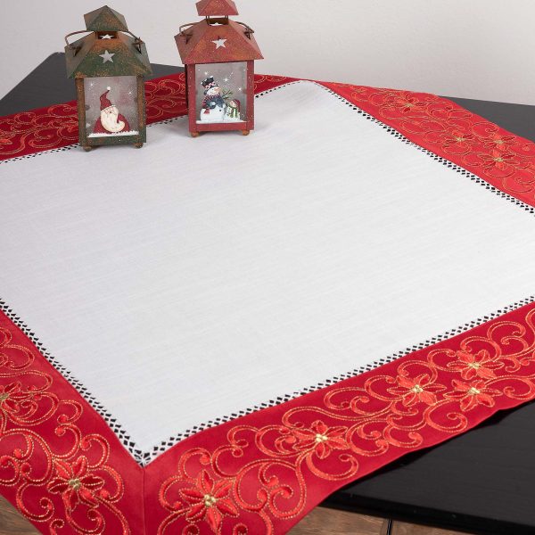 χριστουγεννιάτικο τραπεζομάντηλο (160cm x 270cm) 9016 κόκκινο SilkFashion