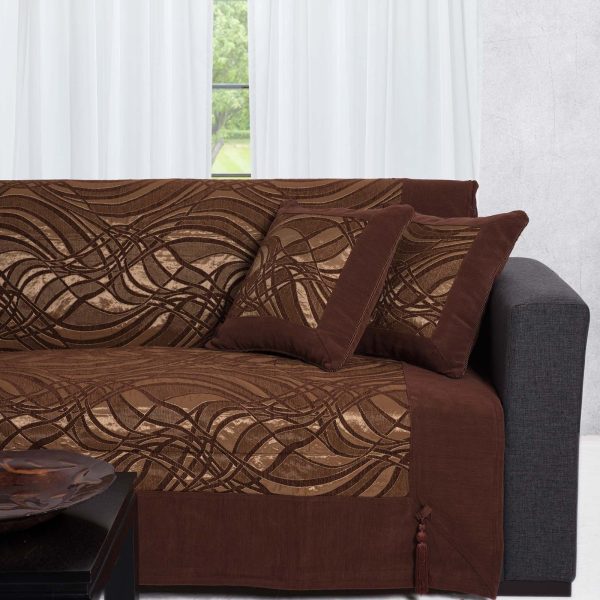 ΡΙΧΤΑΡΙΑ 911 (180cm x 180cm / 180cm x 250cm / 180cm x 300cm) καφέ SilkFashion